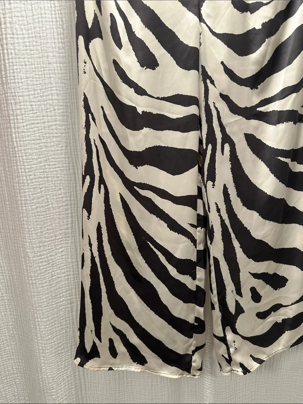 H&M Black & Ivory Zebra Print Wide-Leg Pants - Picture 4 of 9